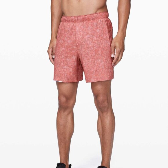 Lululemon Surge Shorts Liner 6" Sunbleached Cayenne Multi S - Picture 1 of 5
